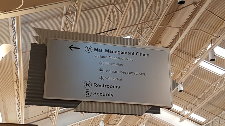 Directory sign for shopping mall