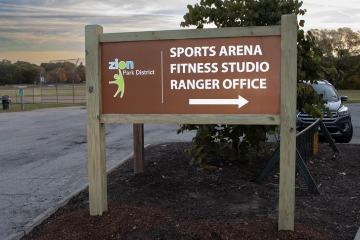 Post & Panel Sign with Reflective Face