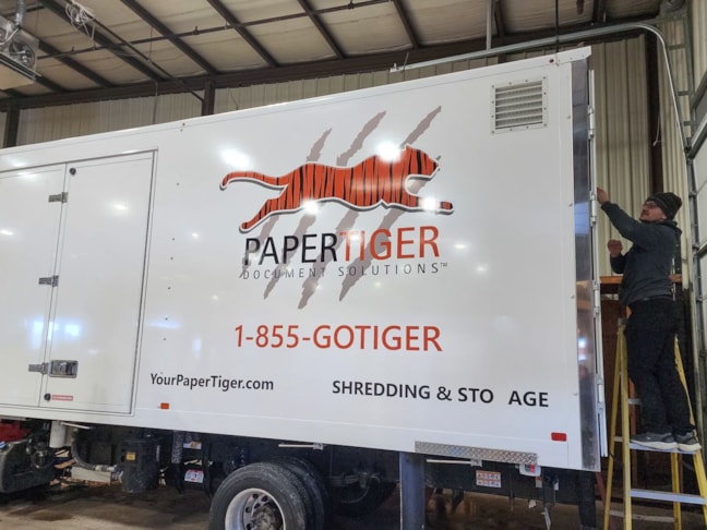 Fleet Graphics for Shred Truck