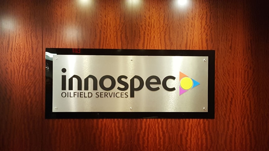 Dimensional Signage for Innospec Oil Field Services