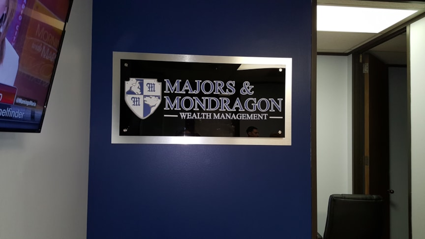 Acrylic Reception Signage for Financial Services Firm in Houston