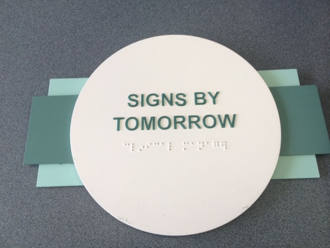 Interior ADA And Braille Wayfinding Signage in Houston Texas