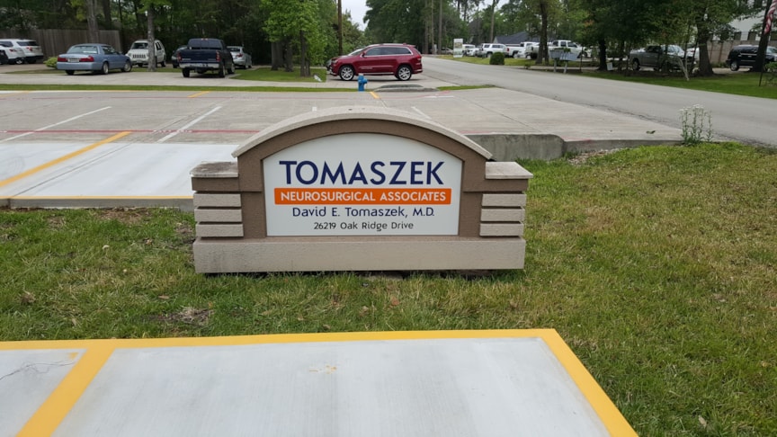 Monument Signage for Tomaszek Neurological in Houston, TX