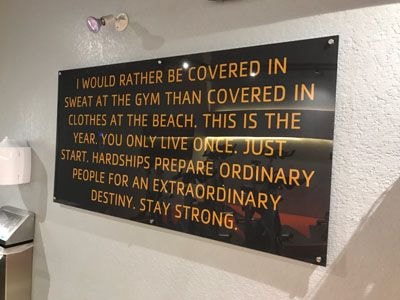 Close up of Acrylic Signage for the YMCA