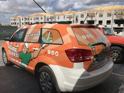 Vehicle Wraps for College Hunks