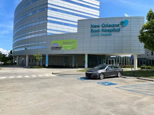 Building Wrap at New Orleans East Hospital