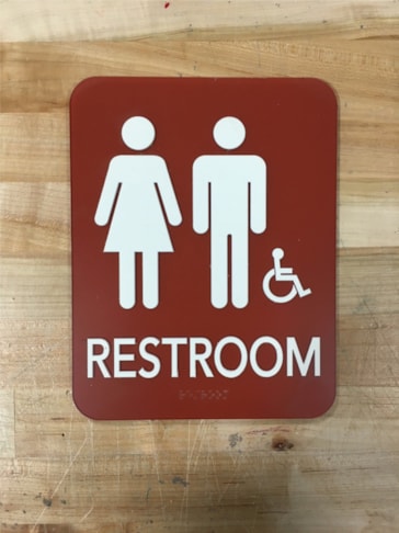 ADA Restroom Sign with Braille - Image360 - Fort Collins, CO
