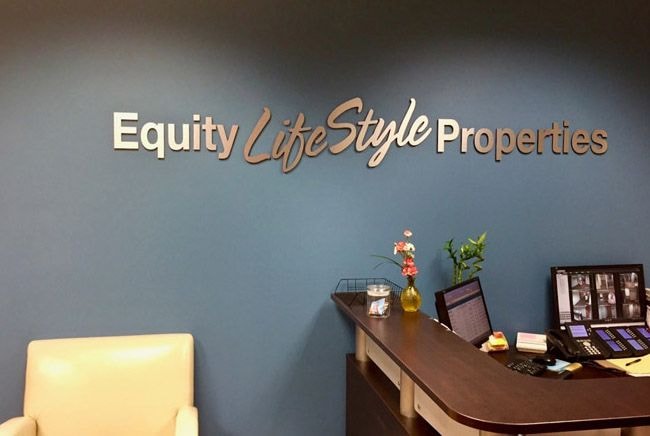 Custom Indoor Signage with 1/2 PVC Dimensional Letters with Brushed Aluminum Face