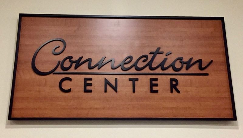 South Tampa Fellowship - Custom Wood Laminated Backer with Border and Custom Cut Dimensional Letters