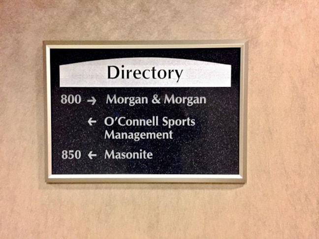 Custom Indoor Engraved Directory with Etched Vinyl Graphic