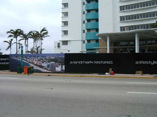 "A Landmark Restored" Outdoor Sign