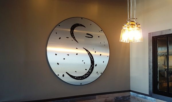 Custom logo ofset aluminum sign