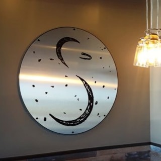 Custom logo ofset aluminum sign