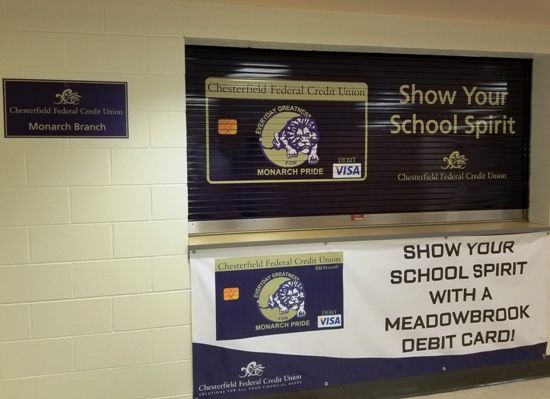 Rolling door wrap and banner for the Chesterfield Federal Credit Union