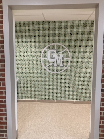 Dimensional logo for George Mason University basketball program