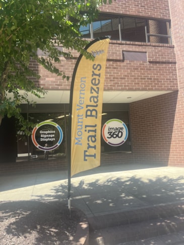 Feather Flag for Charity Bike Ride